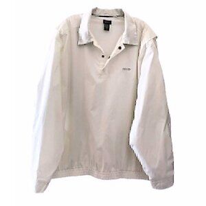 Men's Izod XFG White Golf Pullover Windbreaker Jacket size XXL